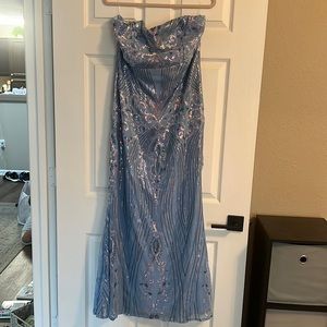 Strapless formal gown